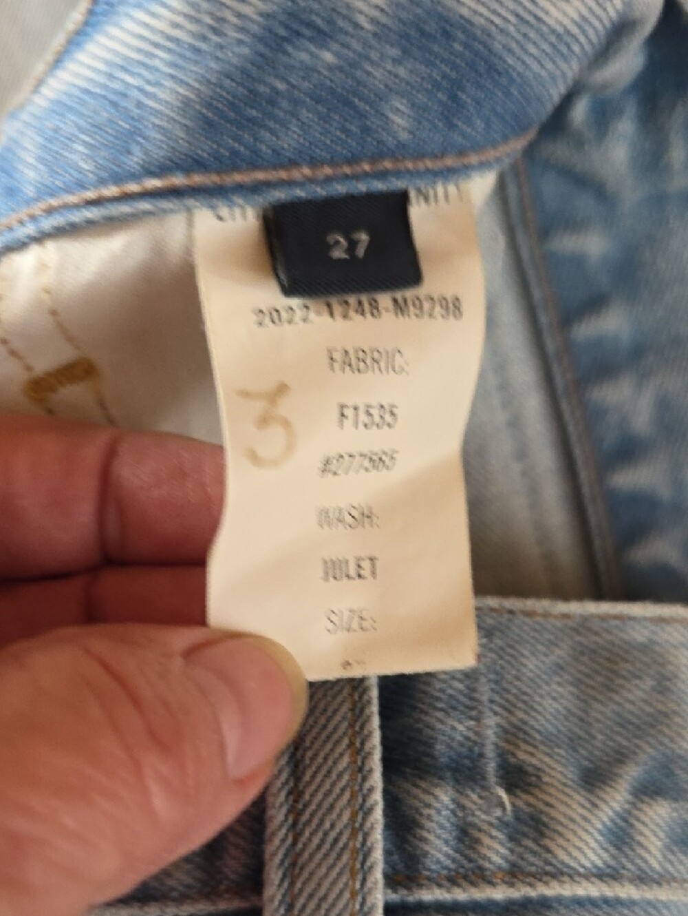 NEW $258 CITIZENS OF HUMANITY NEVE DISTRESSED JEANS IN MEDIUM BLUE SIZE 27 - Picture 10 of 11